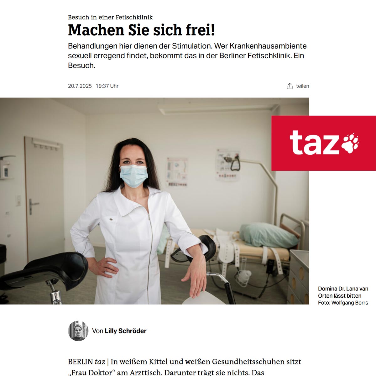 Dr. Lana in der taz